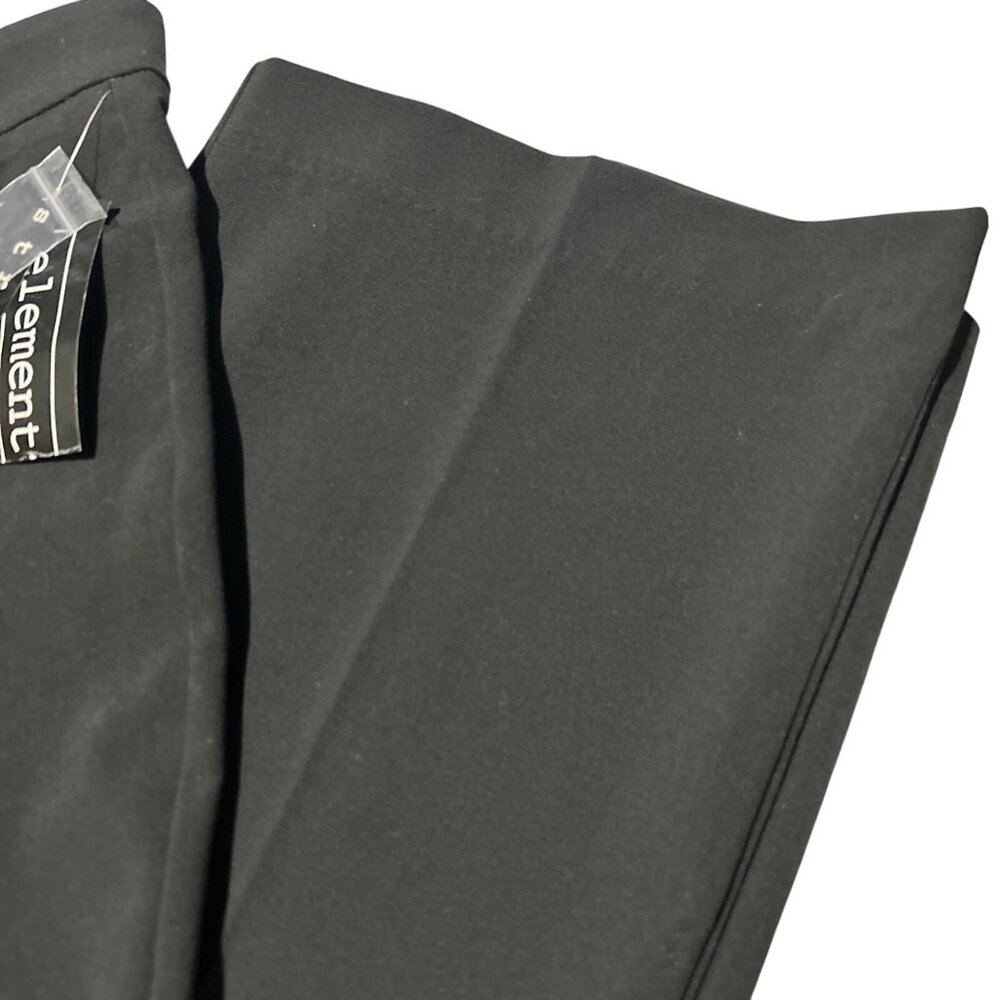 New ELEMENTZ Women's Solid Black Stretch WIDE LEG Dress Pants 10 Zipper - Picture 3 of 8